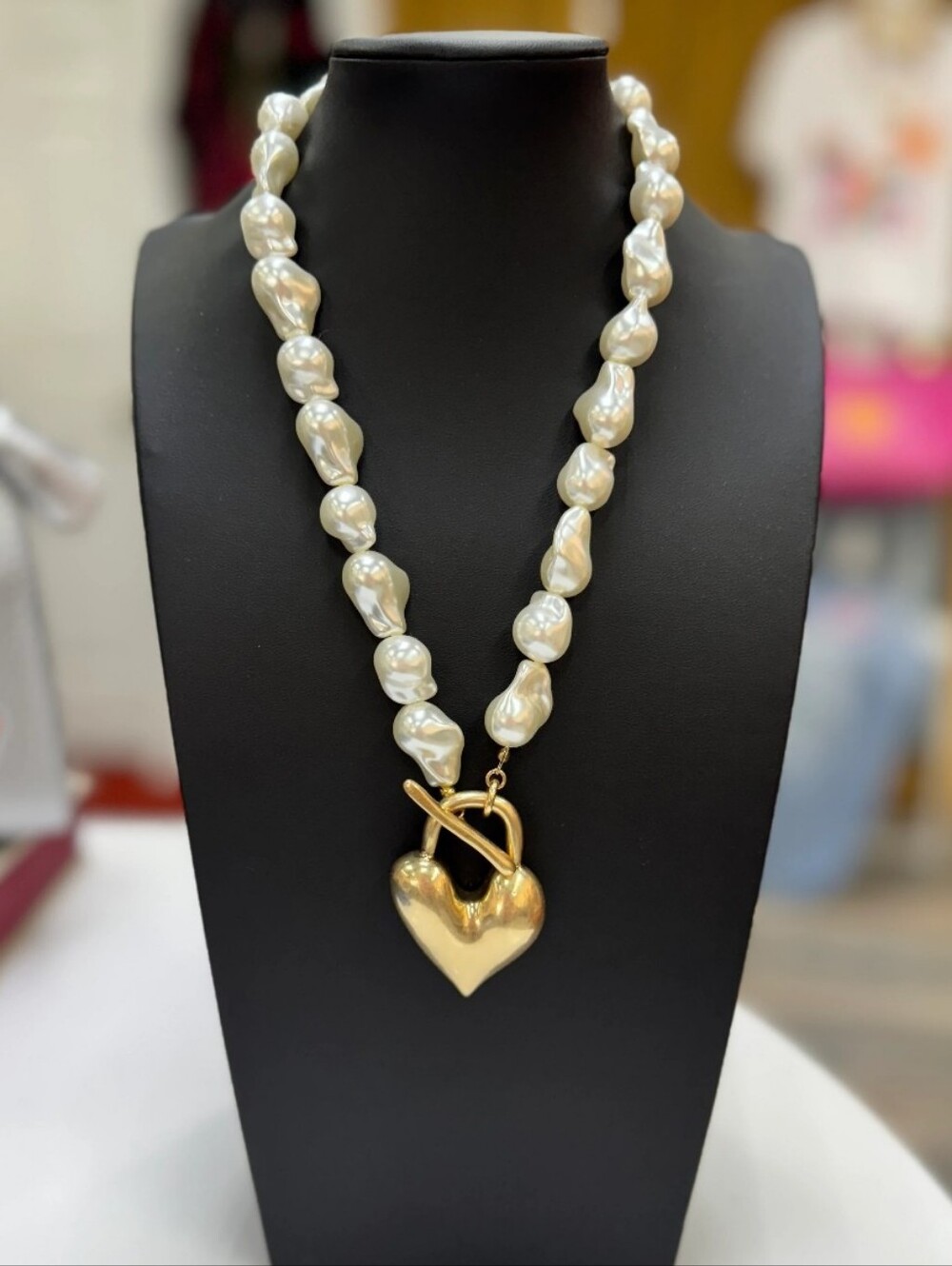 New Pearl Heart Necklace